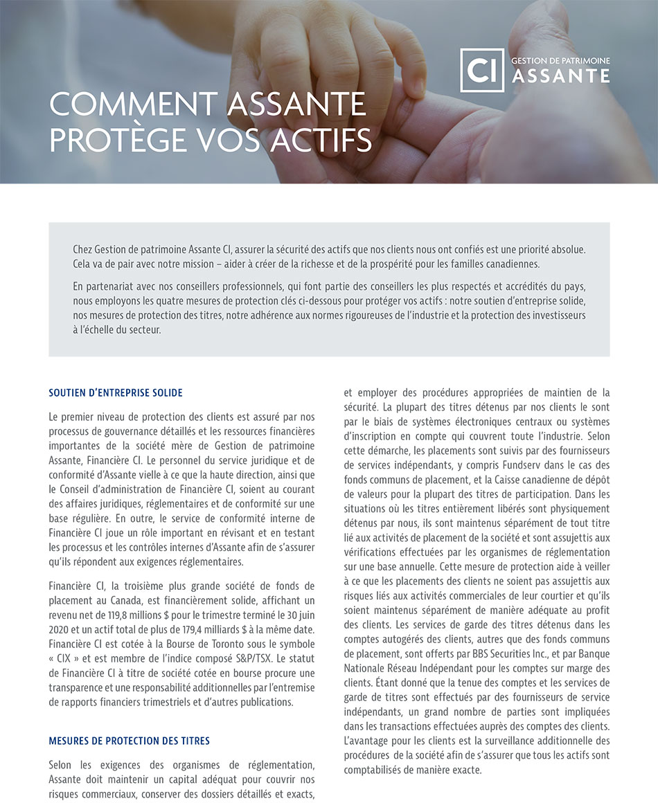 Thumbnail of Assante's 'How Assante Protects Your Assets' document