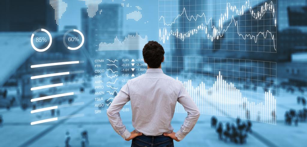 Financial analyst reviewing marketing performance figures Financial analyst reviewing marketing performance figures