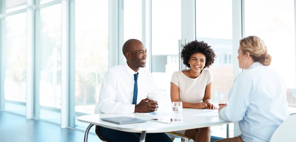Meeting with financial advisor Financial advisor meeting with clients