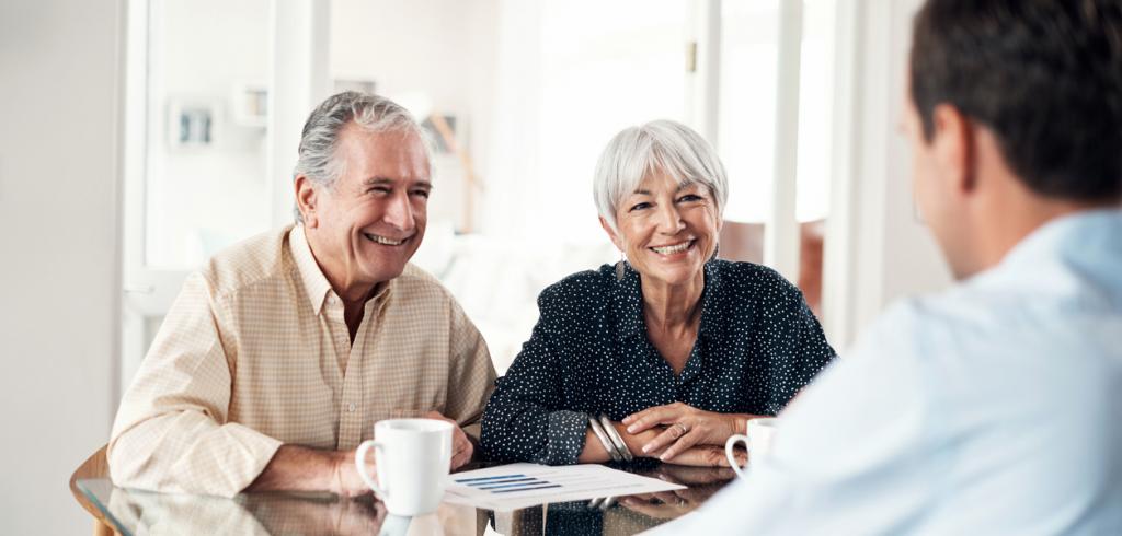 Reviewing will and estate plan Senior couple reviewing will and estates