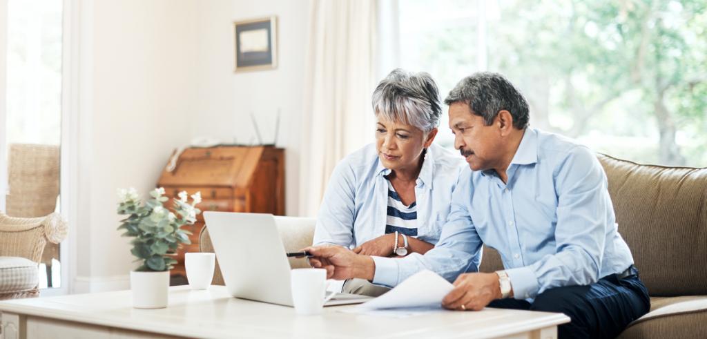 Senior couple planning retirement Senior couple planning retirement