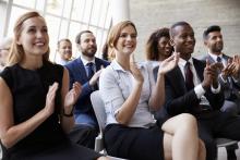 Audience applauding