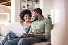 heureux couple afro-américain